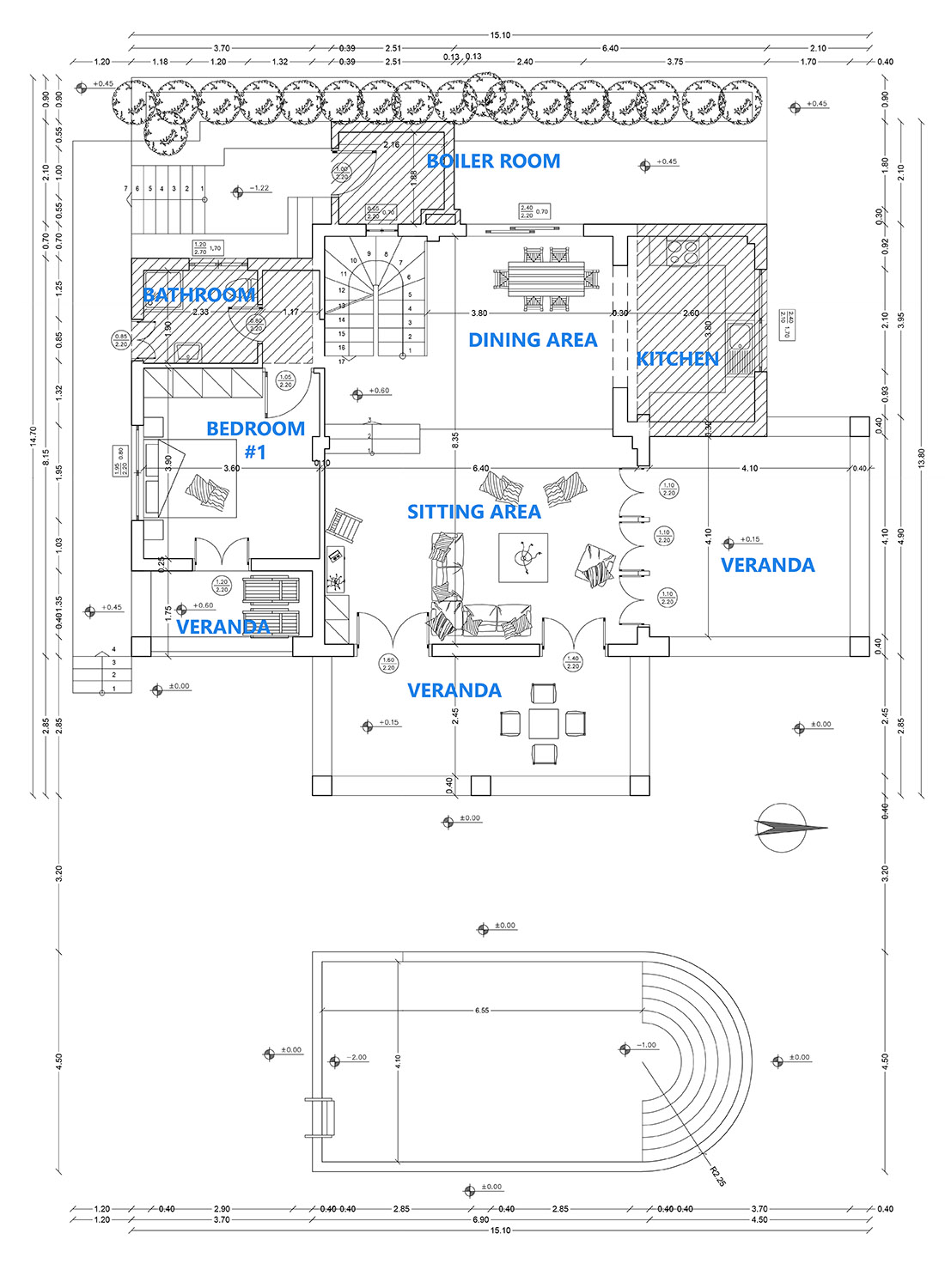 Ground level plan