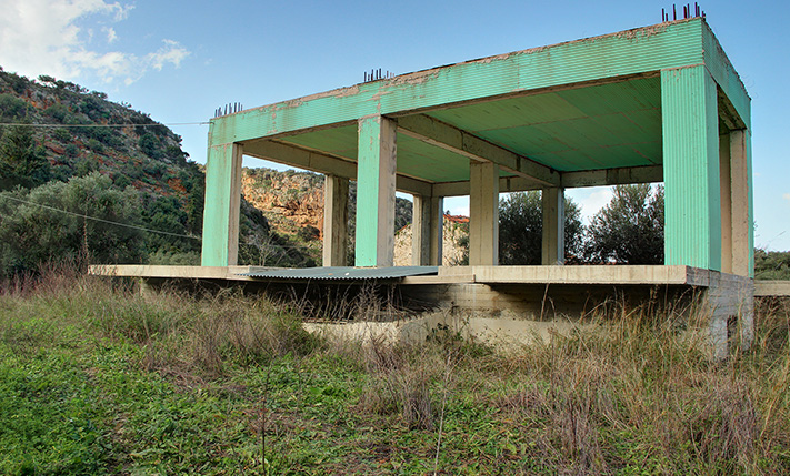 UNFINISHED HOUSE IN TRADITIONAL VILLAGE