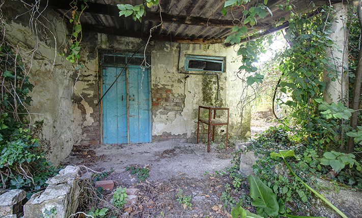 FARM HOUSE IN AN ABANDONED NEIGHBORHOOD