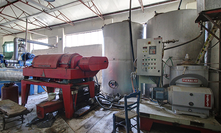 AN OLIVE OIL FACTORY WITH MODERN EQUIPMENT