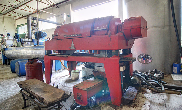 AN OLIVE OIL FACTORY WITH MODERN EQUIPMENT