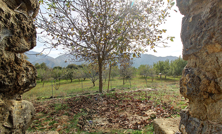 A STONE SHEPHERD'S HUT IN THE MOUNTAINS