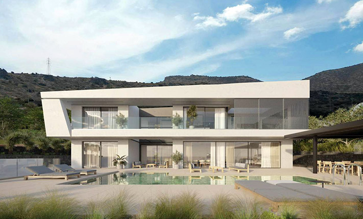 MODERN VILLA ON A SEAFRONT SLOPE
