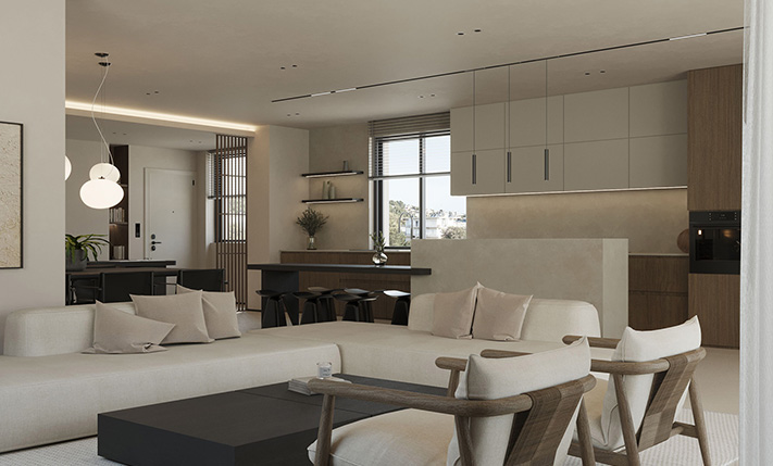 SPACIOUS MODERN AREAS OVERLOOKING THE SUNSET