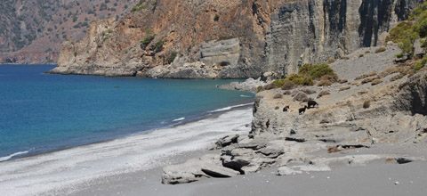 Domata Strand in Sfakia, Chania, Kreta, Griechenland