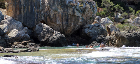 Ravdoucha Strand in Platanias, Chania, Kreta, Griechenland