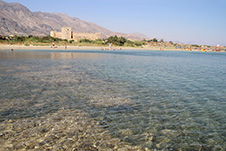 Frangokastelo Strand in Sfakia, Chania, Kreta, Griechenland