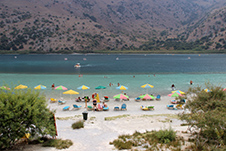 Kournas Lake Beach in Apokoronas, Chania, Crete