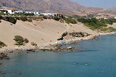 The beach of Orthi Ammos near Frangokastello, Sfakia, Chania