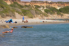 The beach of Orthi Ammos near Frangokastello, Sfakia, Chania