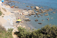 The beach of Orthi Ammos near Frangokastello, Sfakia, Chania