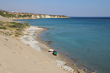 The beach of Orthi Ammos near Frangokastello, Sfakia, Chania