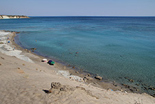 The beach of Orthi Ammos near Frangokastello, Sfakia, Chania