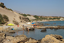 The beach of Orthi Ammos near Frangokastello, Sfakia, Chania