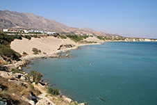 The beach of Orthi Ammos near Frangokastello, Sfakia, Chania