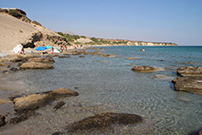 The beach of Orthi Ammos near Frangokastello, Sfakia, Chania