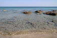 The beach of Orthi Ammos near Frangokastello, Sfakia, Chania