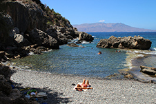 Ravdoucha Strand in Platanias, Chania, Kreta, Griechenland