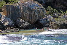 Ravdoucha Strand in Platanias, Chania, Kreta, Griechenland