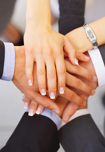 Hands together